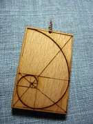 golden spiral pendant